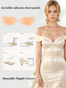 Sujetador adhesivo invisible: almohadilla elevadora reutilizable para mujeres