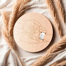 Wooden Baby Keepsake Sign – Engraved Newborn Gift for Parents